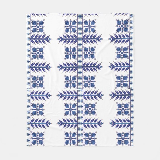 Couverture Polaire Motif traditionnel, Motif traditionnel roumain T-S (Devant)