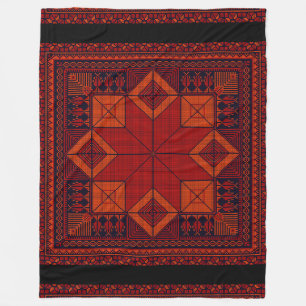 Couverture Polaire motif traditionnel Palestine broderie tatreez