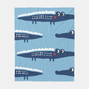 Couverture Polaire Motif transparent avec crocodiles