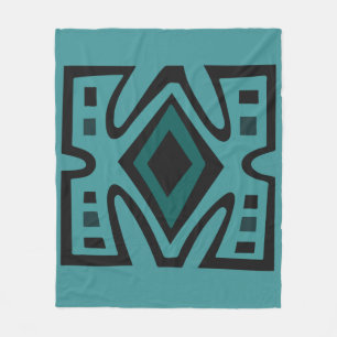 Couverture Polaire Motif tribal africain géométrique abstrait moderne