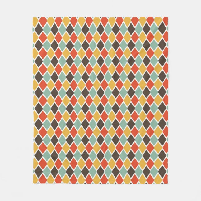 Couverture Polaire Motif tribal de mode d'ikat moderne (Devant)