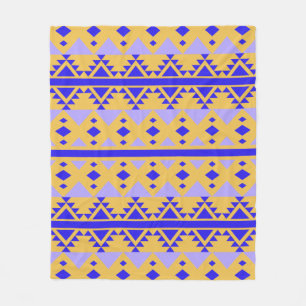 Couverture Polaire Motif tribal pourpre aztèque