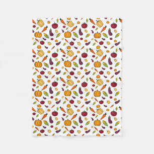 Couverture Polaire Motif végétal de moisson de Thanksgiving