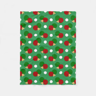 Couverture Polaire Motif vert de ping-pong