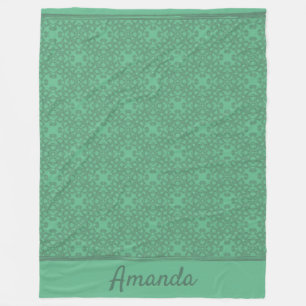 Couverture Polaire Motif vert menthe personnalisé