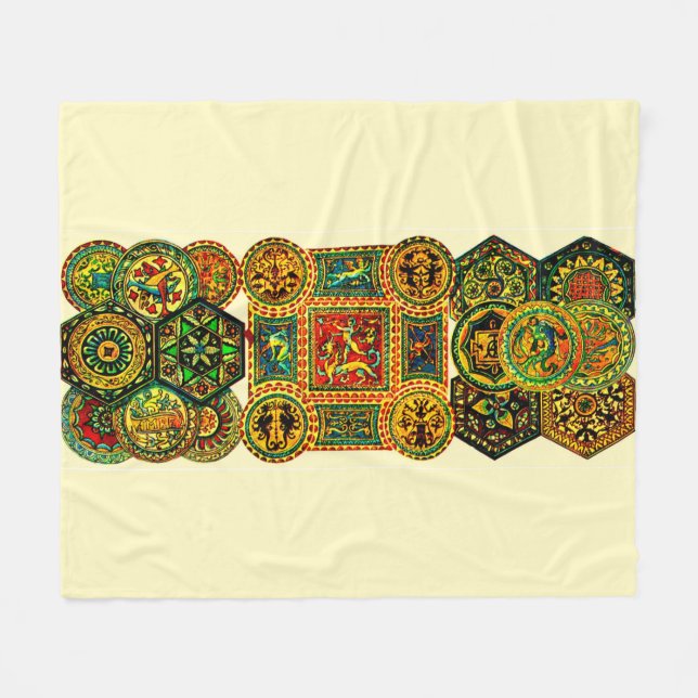 Couverture Polaire Motifs de la Renaissance italienne (Devant (Horizontal))
