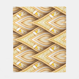 Couverture Polaire Motifs Ethniques Or : Luxueux sans fil