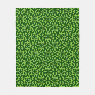 Couverture Polaire Motifs géométriques verts élégants