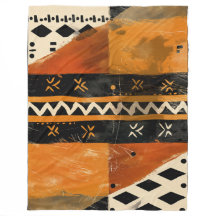 Motifs tribaux dans les tons noir et terrestre