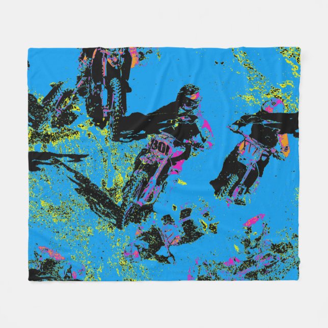 Couverture Polaire Moto-xing - Motocross Racers (Devant (Horizontal))