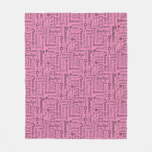 Couverture Polaire Mots d'affirmation Word Art
