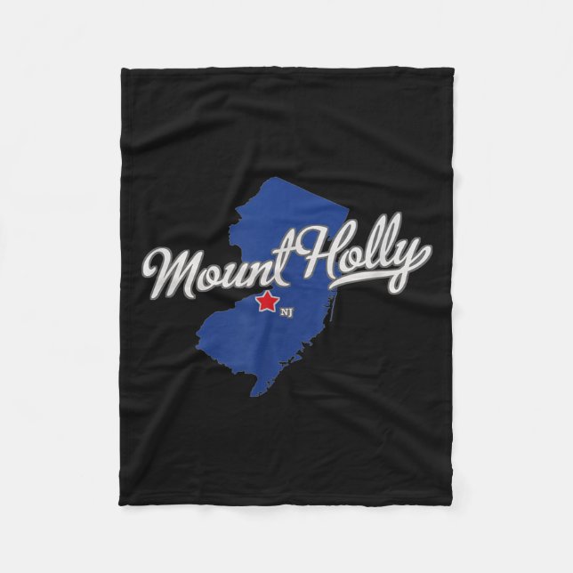 Couverture Polaire Mount Holly New Jersey Nj Map  (Devant)
