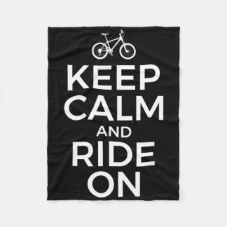 Couverture Polaire Mountain Biking, Mountain Biker, Keep Calm And Rid