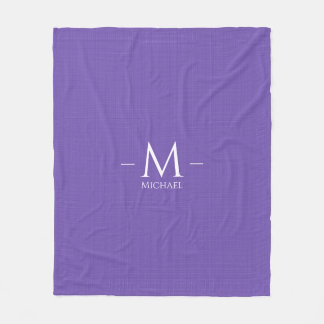 Couverture Polaire Moyenne Modèle bleu violet personnalisé (Devant)