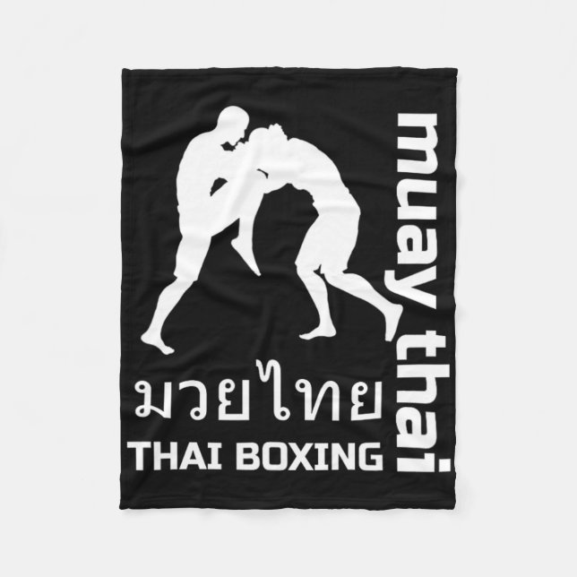 Couverture Polaire Muay Thai Kickboxing Fighter Mixed Martial Arts  (Devant)