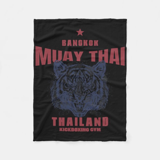 Couverture Polaire Muay Thai Kickboxing Gym Ngkok Thailand  (Devant)