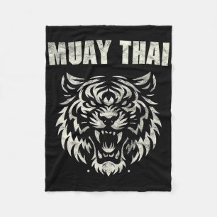 Couverture Polaire Muay Thai Mma Combat Tatouage Tigre Rugir Kickboxi