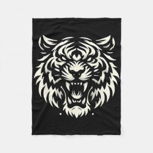 Couverture Polaire Muay Thai Mma Combat Tatouage Tigre Rugir Kickboxi