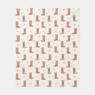 Couverture Polaire Muet Pastels Noël Vacances Bottes Occidentales mig