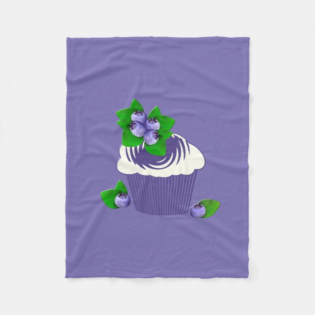 Couverture Polaire Muffin mauve bleuté (Devant)