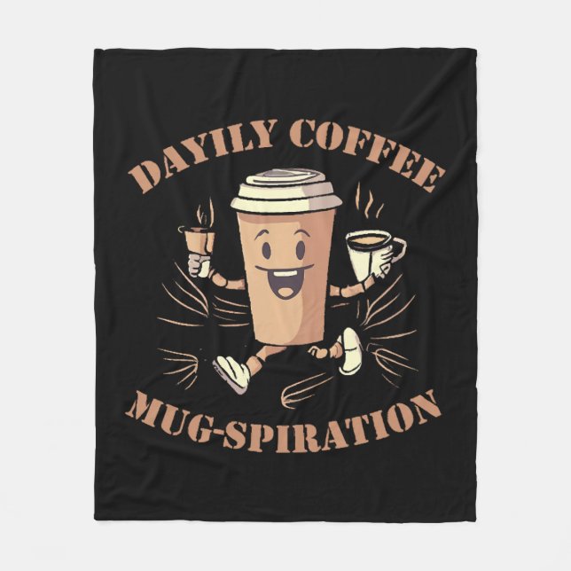 Couverture Polaire Mugspiration quotidienne du café (Devant)