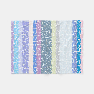 Couverture Polaire Multicolore cool vert/gris/beige/rose/violet/bleu