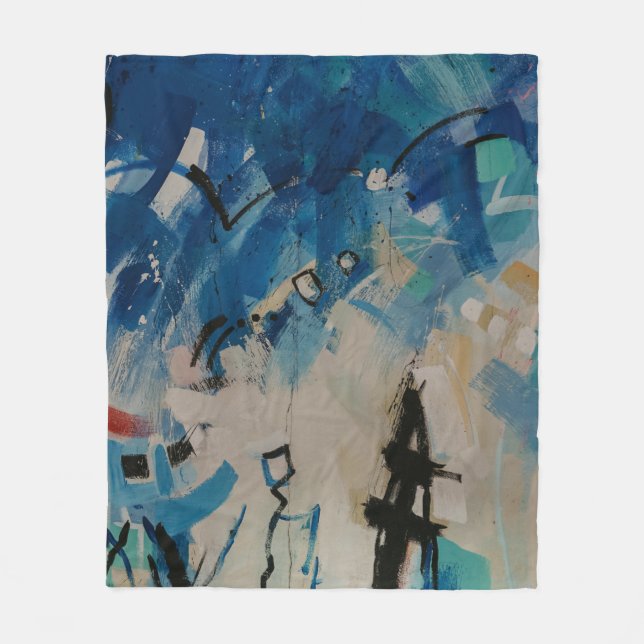 Couverture Polaire Mur abstrait multicolore (Devant)