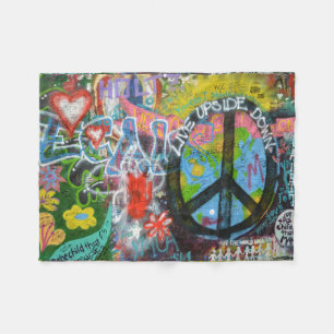 Couverture Polaire Mur des signes de paix à l'envers