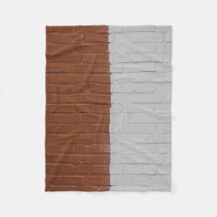Couverture Polaire mur en béton Brown et blanc