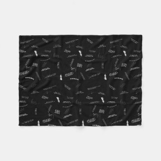 Couverture Polaire Musical Theater Inspirational Quotes Black & White