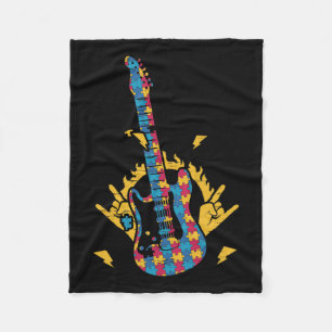 Couverture Polaire Musique Guitare Sensibilisation sur l'autisme Jour