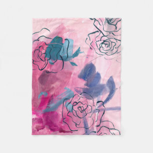 Couverture Polaire Musique intérieure - Croquis floral