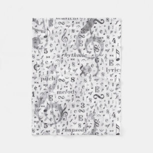 Couverture Polaire musique Note Musique Motif Thème Fleece Blanket
