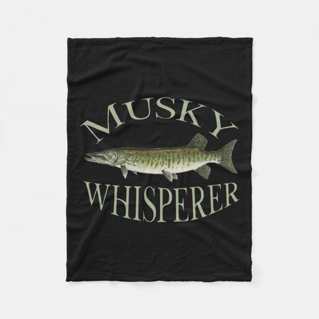 Couverture Polaire Musky Muskellunge Poisson Illustration Art Pêche E (Devant)