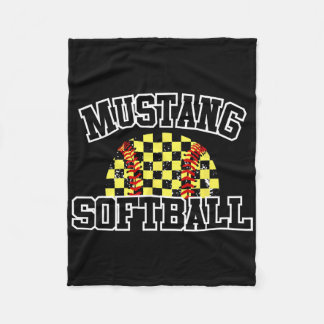 Couverture Polaire Mustangs Softll Mom Mustangs School Spirit Sports