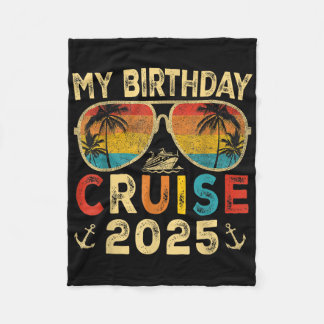 Couverture Polaire My Birthday Cruise 2025 Party Cruise Anniversaire
