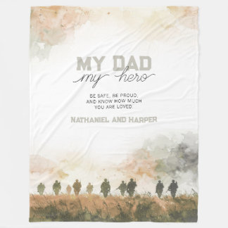 Couverture Polaire My Dad My Hero Deployment Gift for Dad from Kids