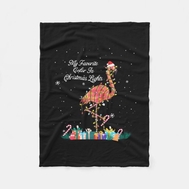 Couverture Polaire My favorite Is Christmas Lights Costume Flamingo (Devant)