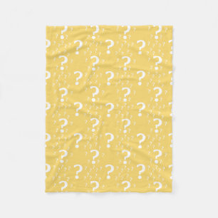 Couverture Polaire Mystère question marque énigme puzzle jaune