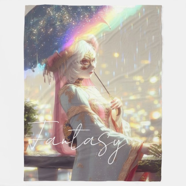 Couverture Polaire Mysterious Fantasy Girl - Ocean Art Aesthetic (Devant)