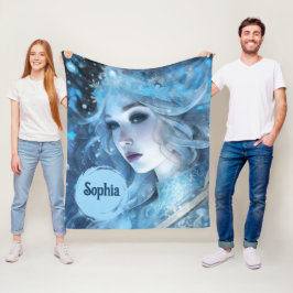Couverture Polaire Mystical Ice Queen - Imaginaire Winter Goddess Art