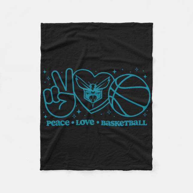 Couverture Polaire N Charlotte Hornets Peace Love Sketll  (Devant)