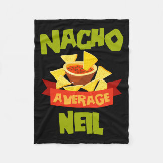 Couverture Polaire Nacho Average Neil Funny Birthday Personalized