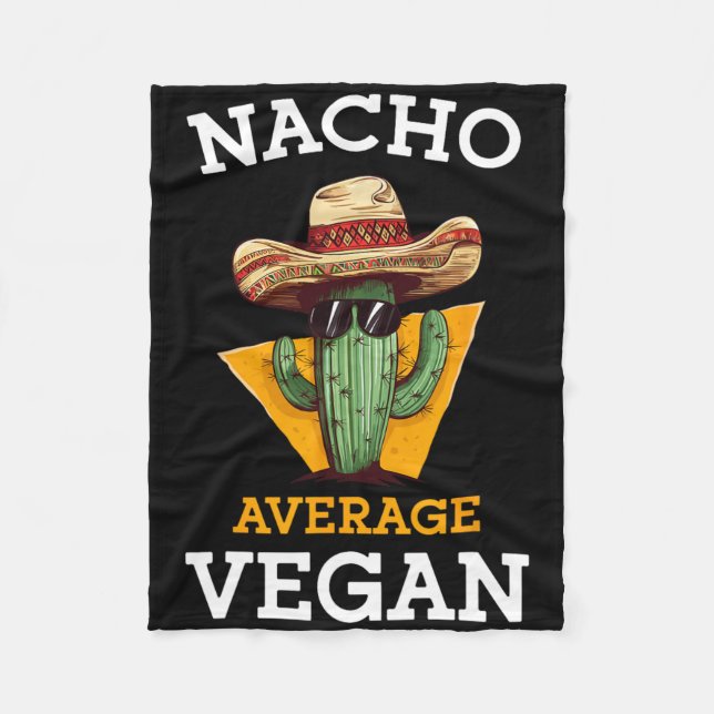 Couverture Polaire Nacho Moyenne Vegan Ami Fun Mexicain Plaisanterie  (Devant)