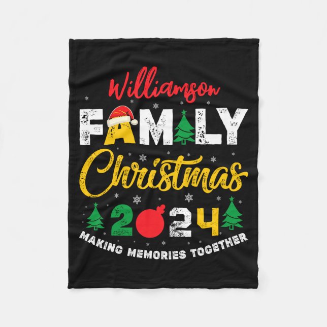 Couverture Polaire Name Year Matching Family Christmas Reunion T Shir (Devant)