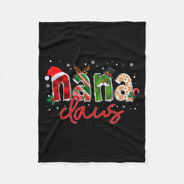 Couverture Polaire Nana Claus Santa Claus Family Matching Christmas P (Devant)