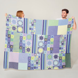 Couverture Polaire Nanna's Pretty Faux Knit Crochet Blanket Motif