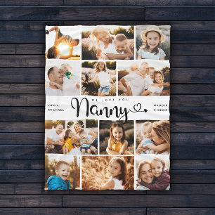 Couverture Polaire Nanny We Lots Hearts Modern Photo Collage