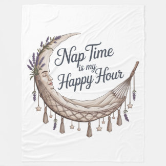 Couverture Polaire Nap Time Is My Happy Hour