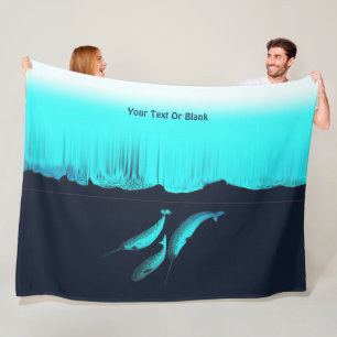 Couverture Polaire Narwhal Sous La Glace